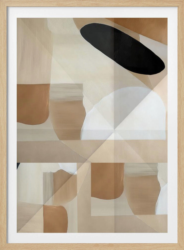 Abstract Copper Neutral Tone Painting 3 | Poster