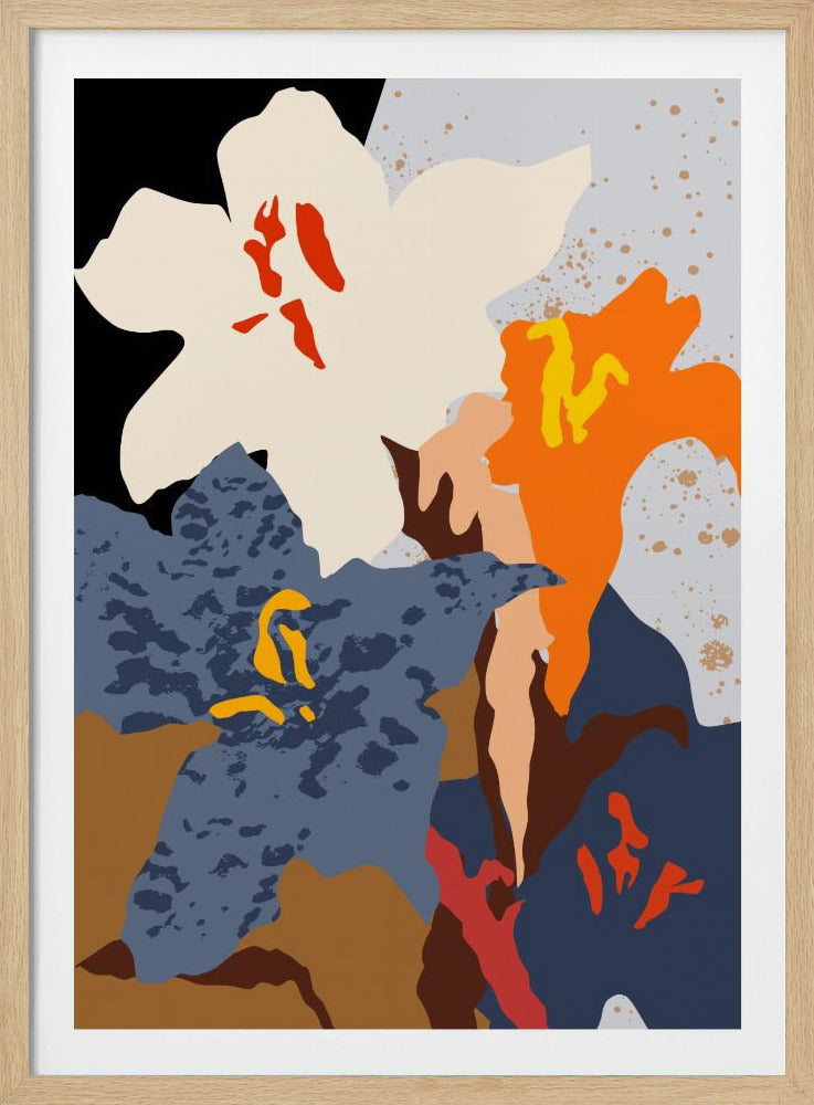 Abstrakte Lilien Nahaufnahme | Poster