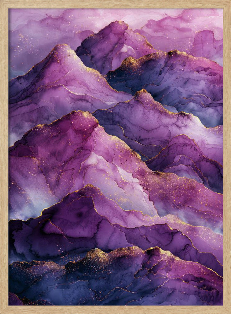 Magische Amethyst-Landschaftsgrafik (8) | Poster