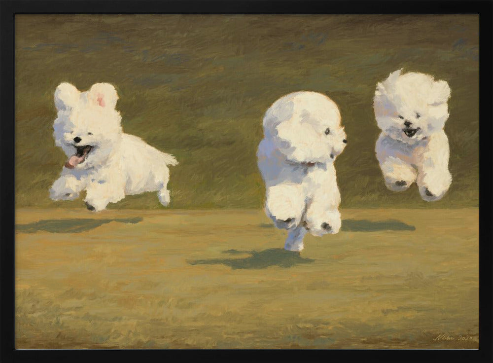 Drei rennende Hunde | Poster