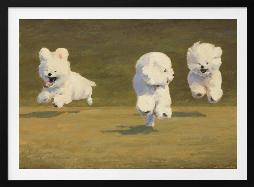 Drei rennende Hunde | Poster