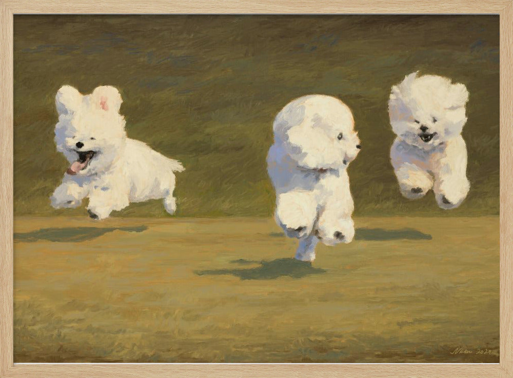 Drei rennende Hunde | Poster