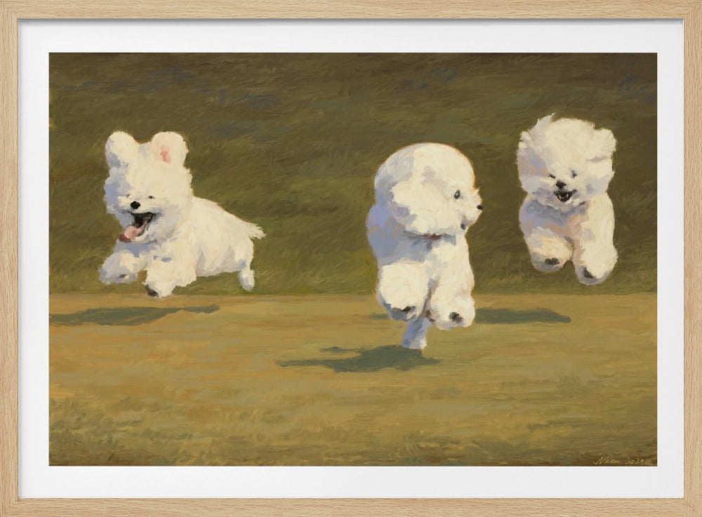 Drei rennende Hunde | Poster