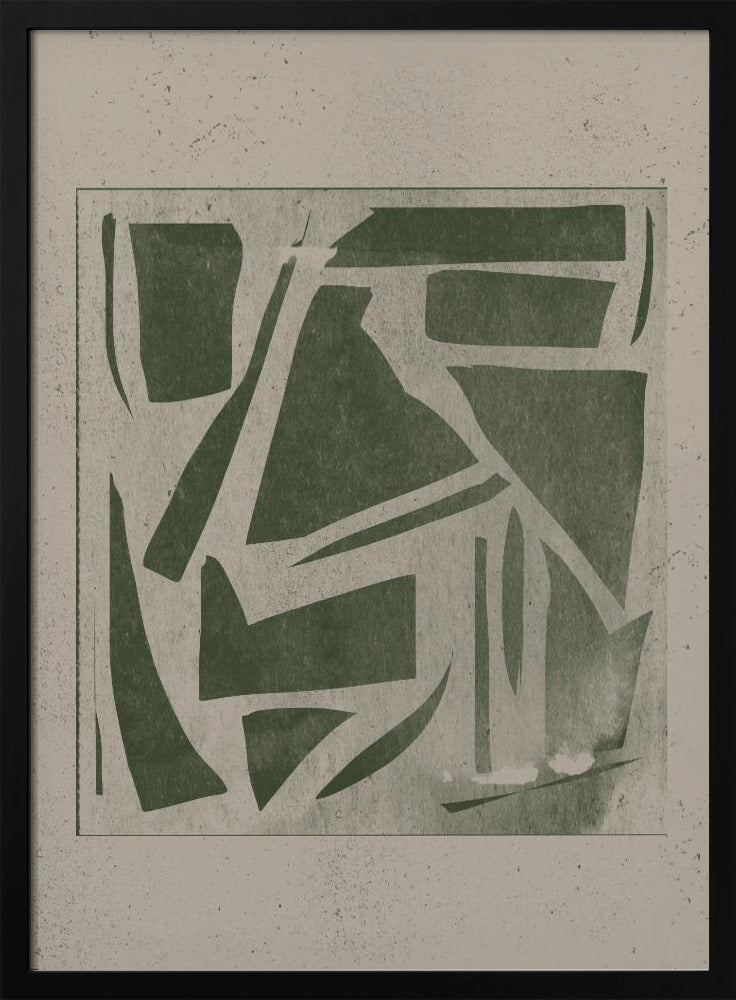 Grünes geometrisches Labyrinth | Poster