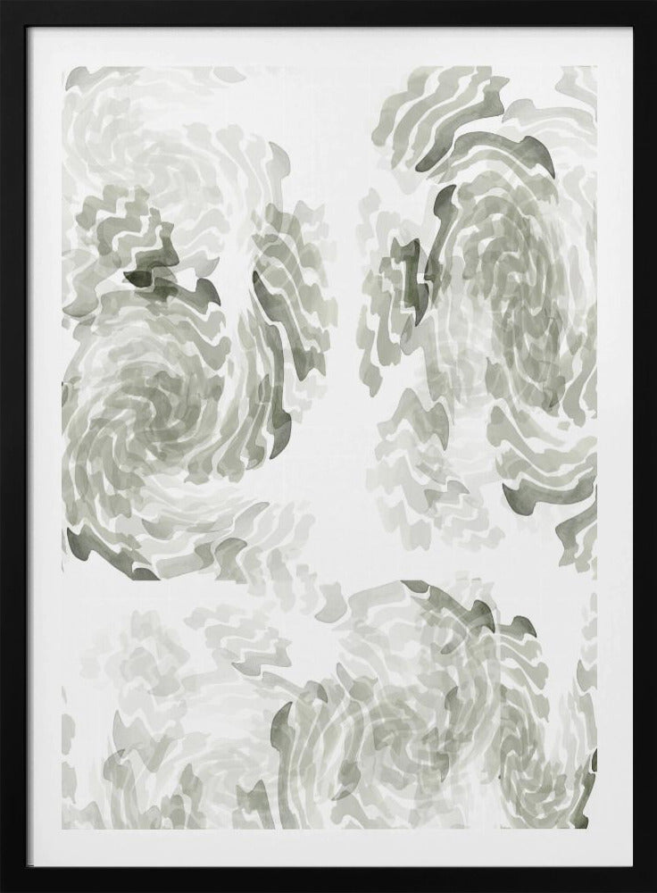 Grey Watercolour Twirl 2 | Poster
