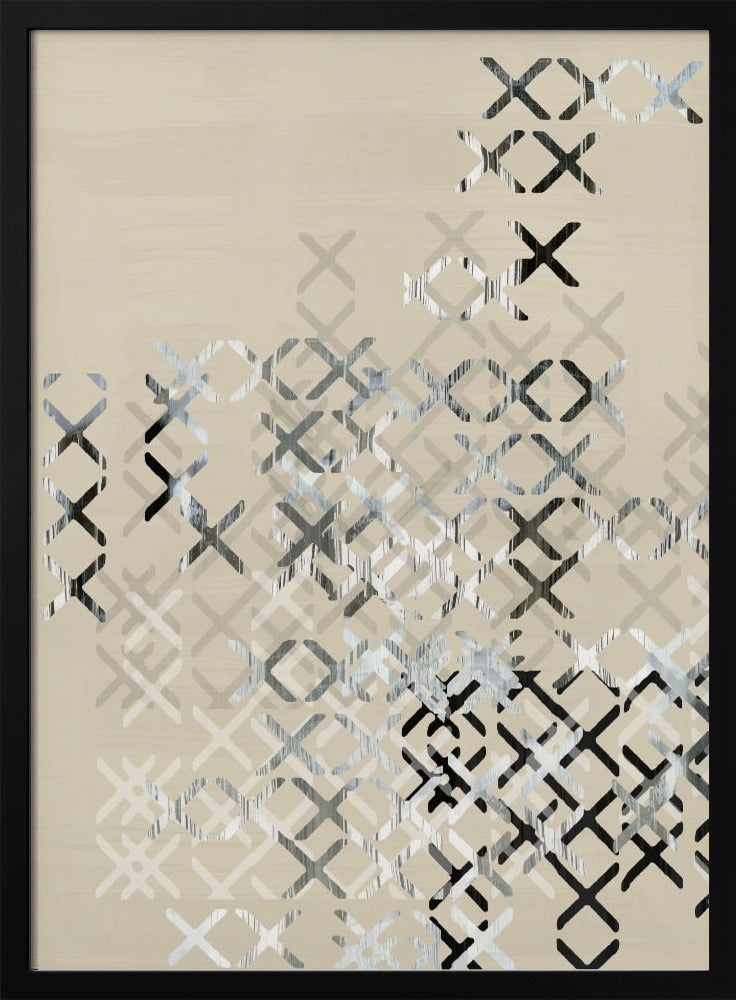 Minimal X Schwarz-Weiß-Komposition 3 | Poster