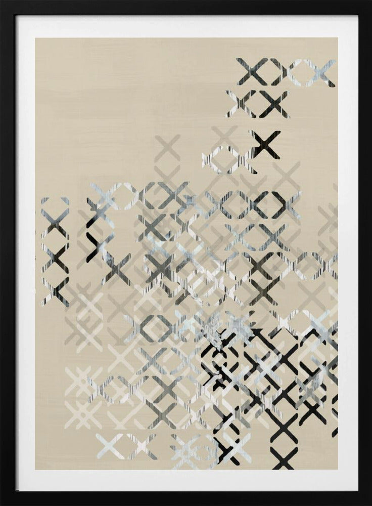 Minimal X Schwarz-Weiß-Komposition 3 | Poster