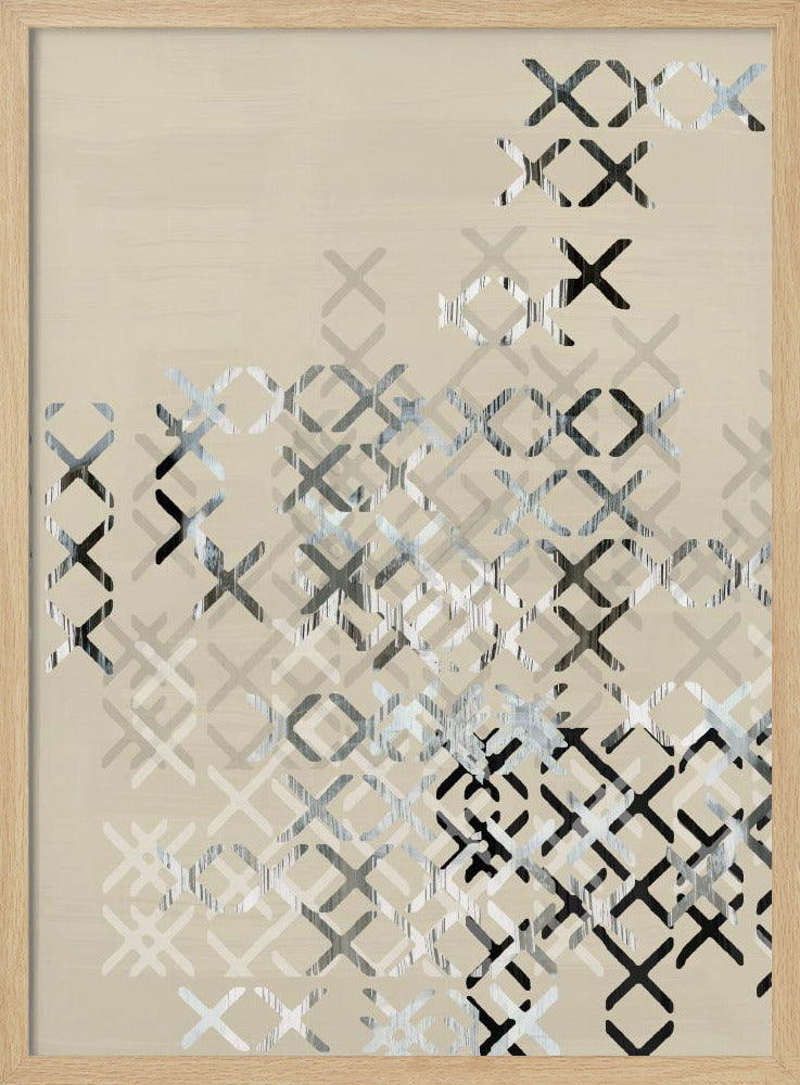 Minimal X Schwarz-Weiß-Komposition 3 | Poster