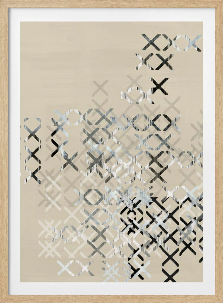 Minimal X Schwarz-Weiß-Komposition 3 | Poster