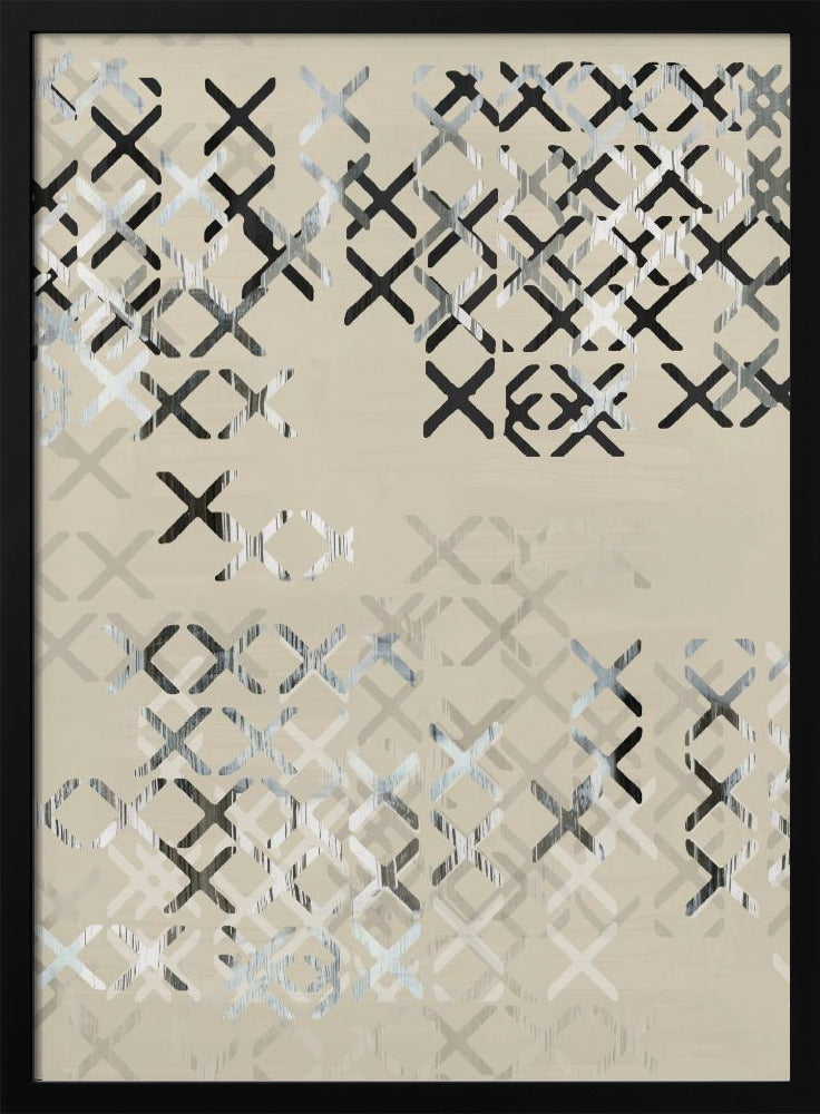 Minimal X Schwarz-Weiß-Komposition 4 | Poster