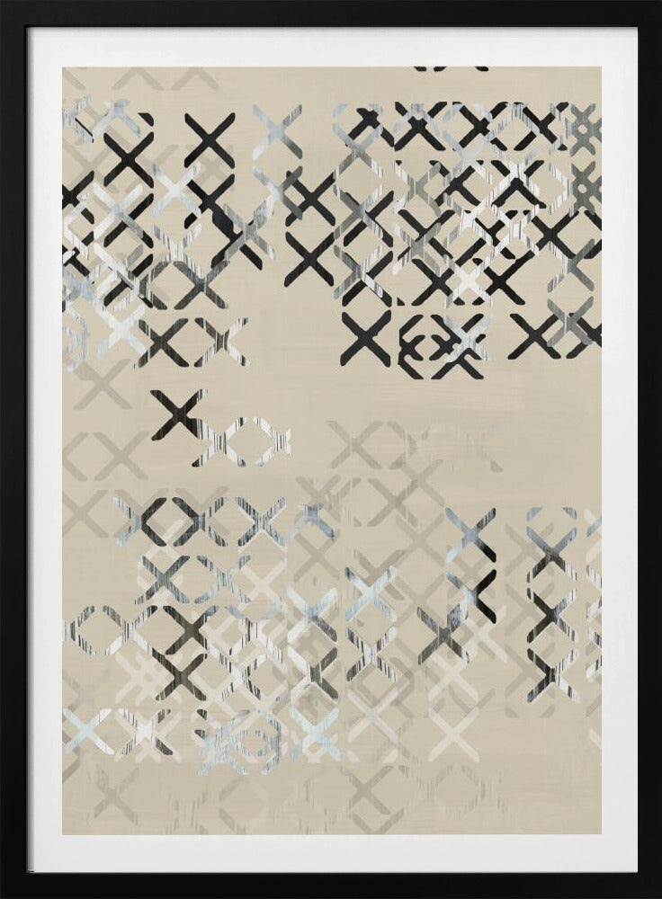 Minimal X Schwarz-Weiß-Komposition 4 | Poster