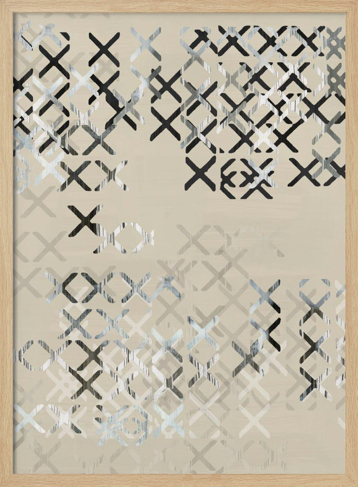 Minimal X Schwarz-Weiß-Komposition 4 | Poster