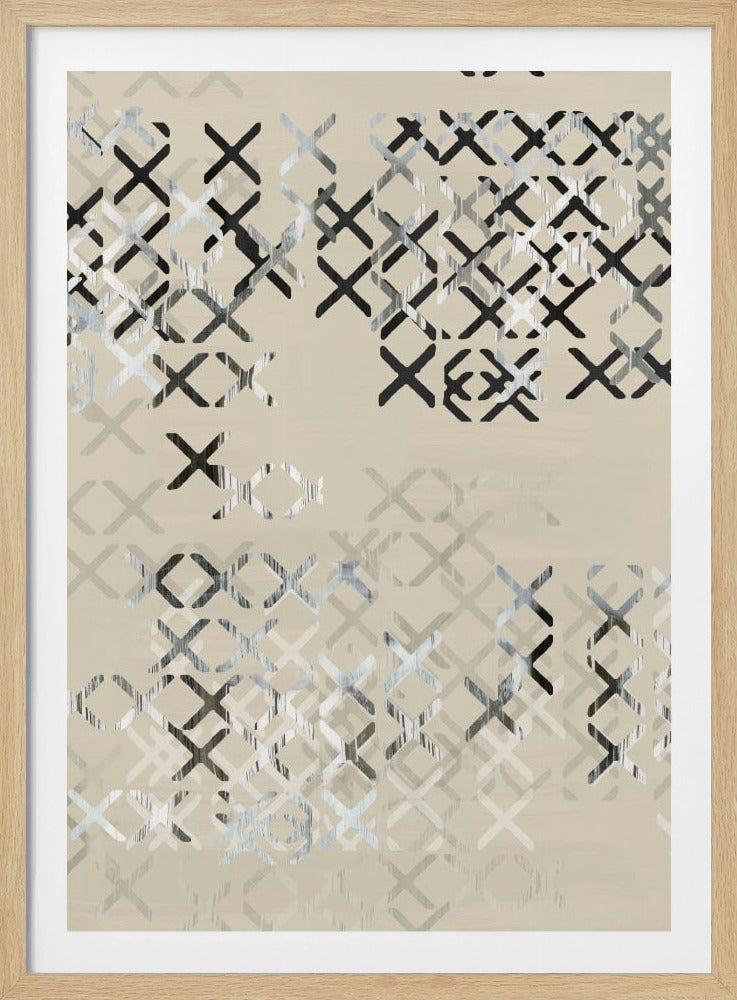 Minimal X Schwarz-Weiß-Komposition 4 | Poster