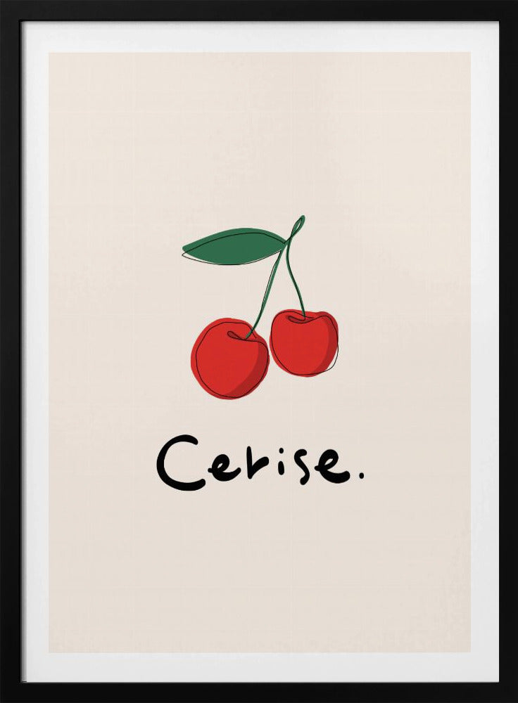 Moderne französische Obstkollektion "Kirsche / Cerise" | Poster