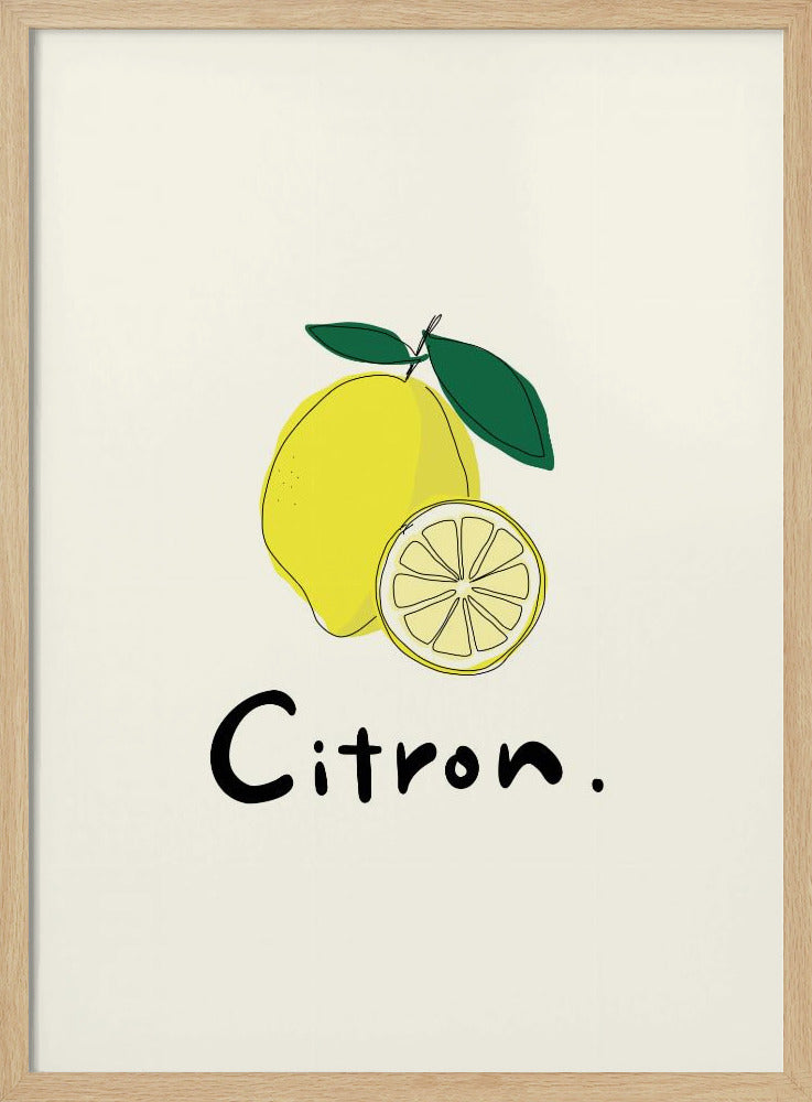 Moderne französische Obstkollektion "Zitrone / Citron" | Poster