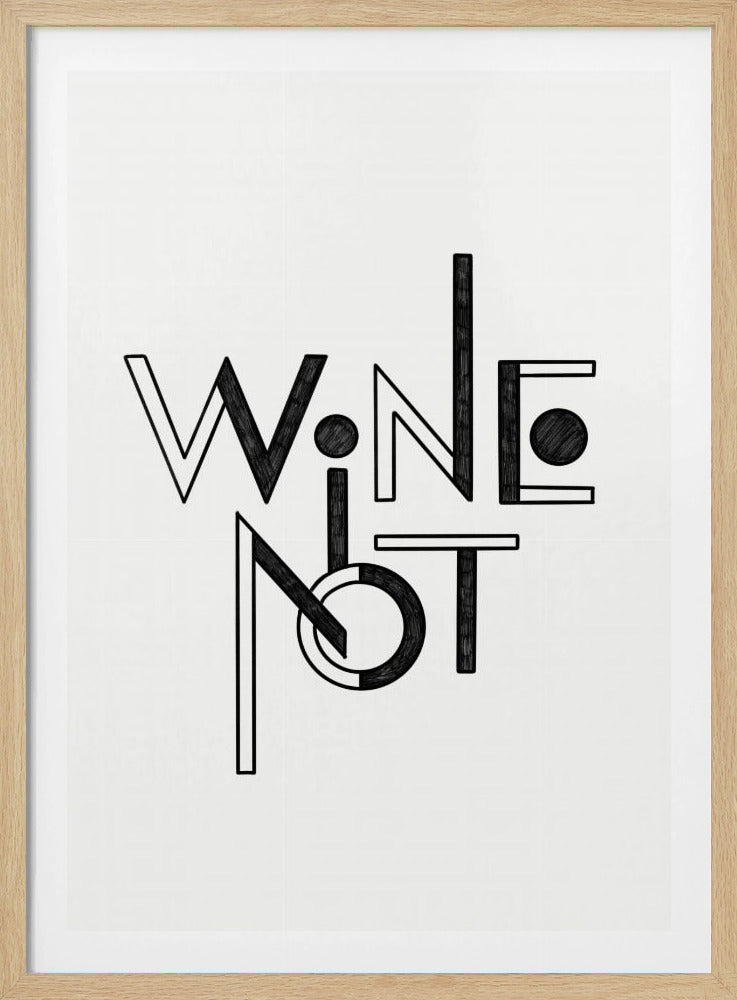 Wein Nicht handgezeichneter Text &amp; Zitat | Poster