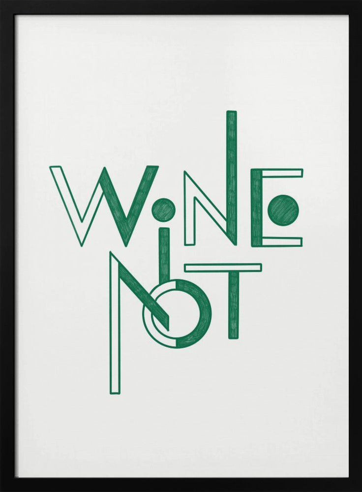 Wein Nicht handgezeichneter Text &amp; Zitat | Poster