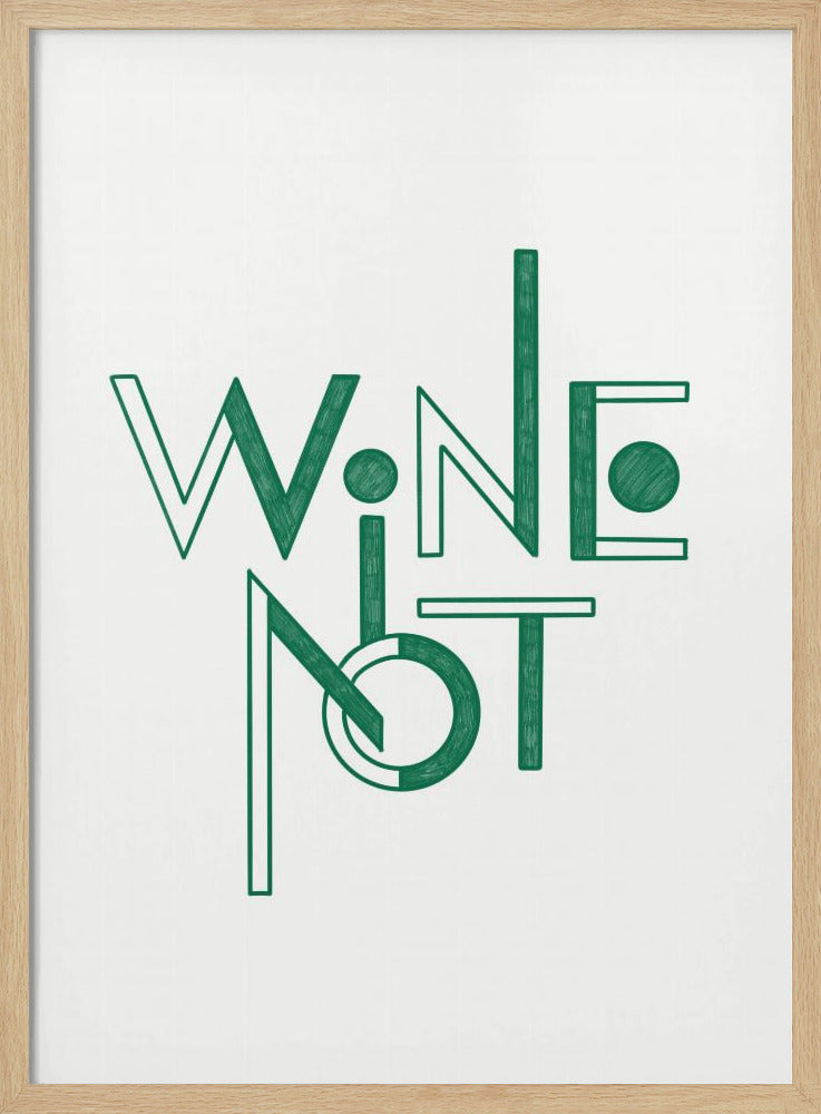 Wein Nicht handgezeichneter Text &amp; Zitat | Poster