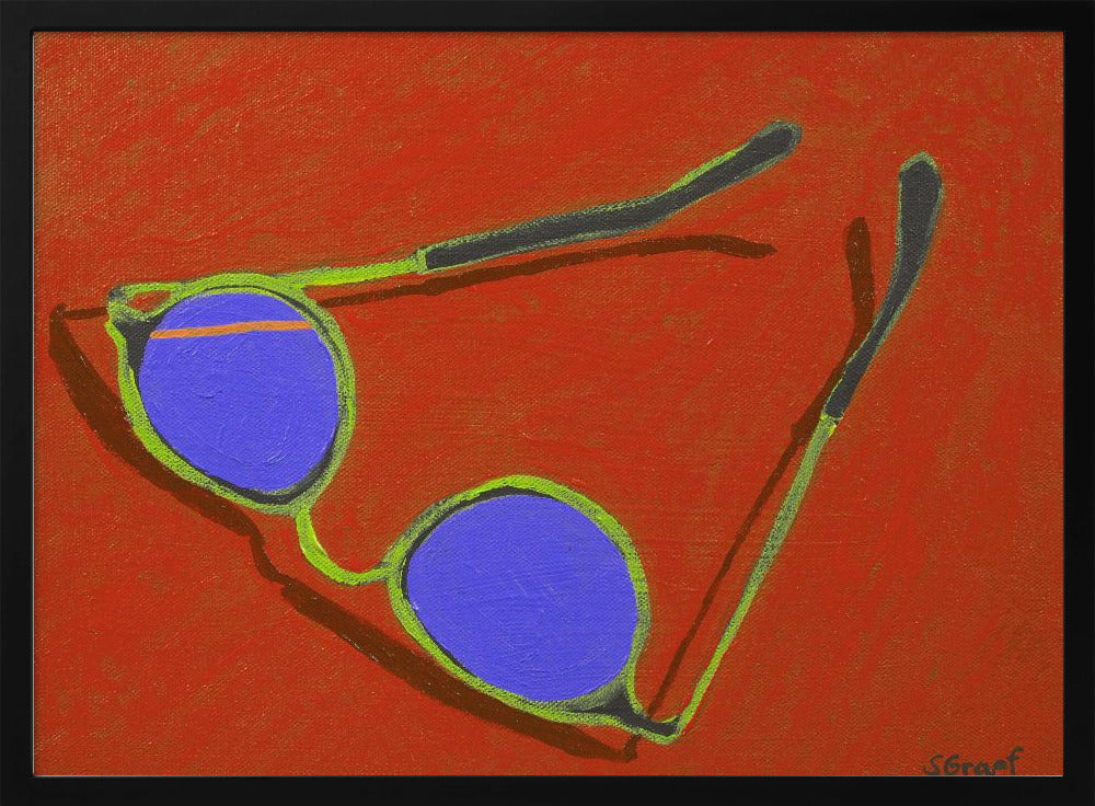 Sonnenbrille auf Rot | Poster