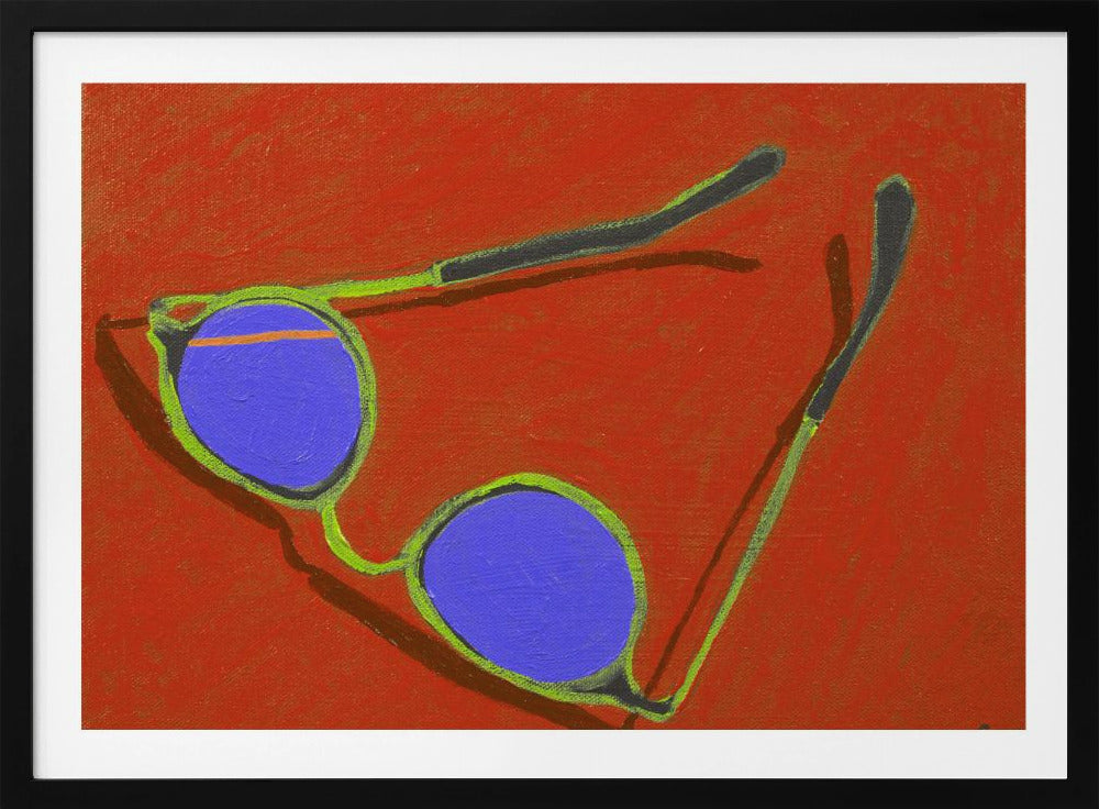 Sonnenbrille auf Rot | Poster
