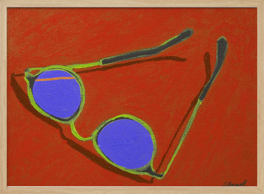 Sonnenbrille auf Rot | Poster