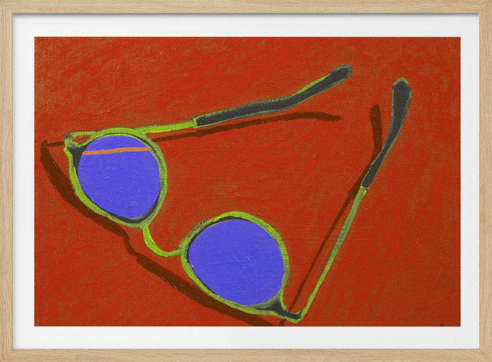Sonnenbrille auf Rot | Poster