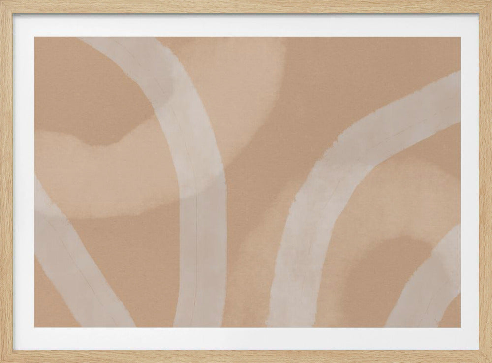 Neutrales abstraktes Aquarell. Minimalistisch in Pastellfarben Nr. 5 | Poster