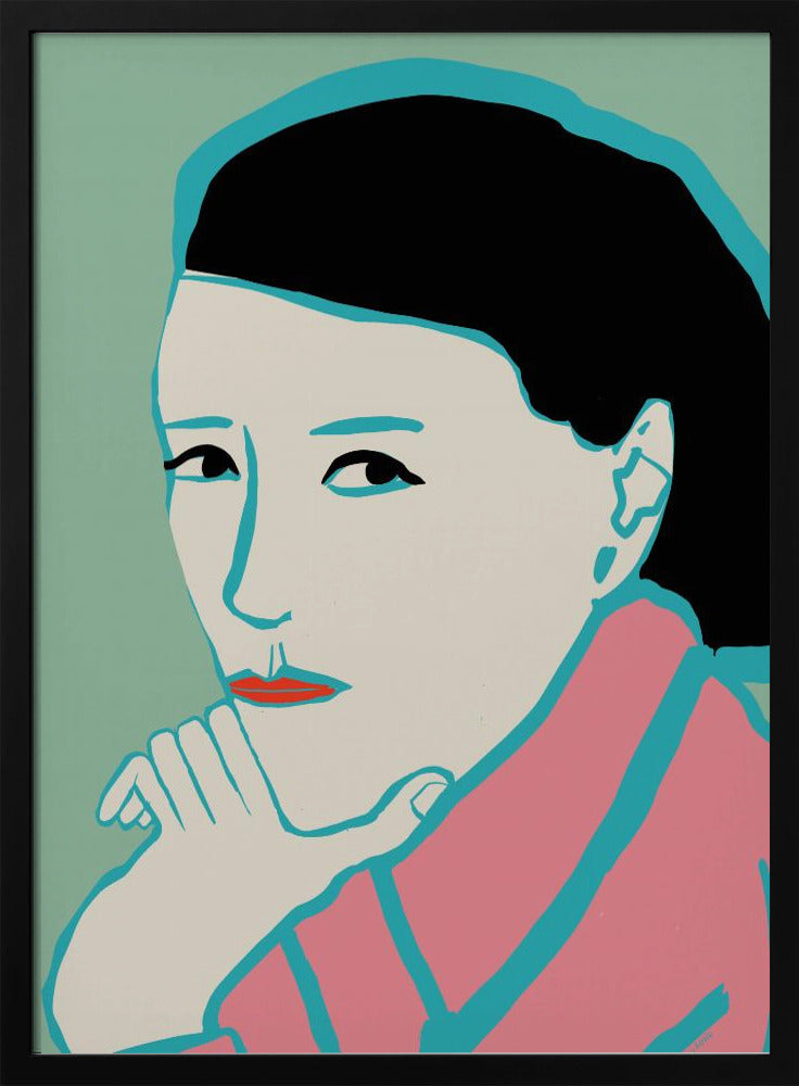 Frau schaut | Poster