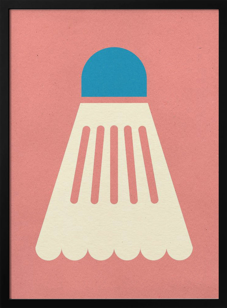 Badminton Weiß Blau | Poster