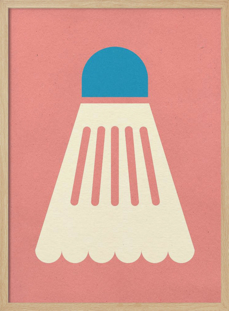 Badminton Weiß Blau | Poster