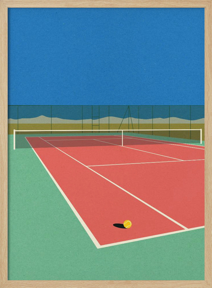 Tennisplatz in der Wüste | Poster