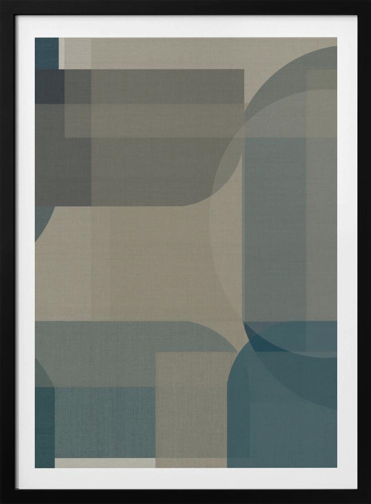 Gewebte blaue und neutrale abstrakte Schichten 1 | Poster