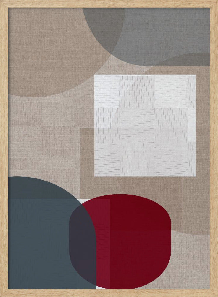 Gewebte blaue und neutrale abstrakte Schichten 3 | Poster