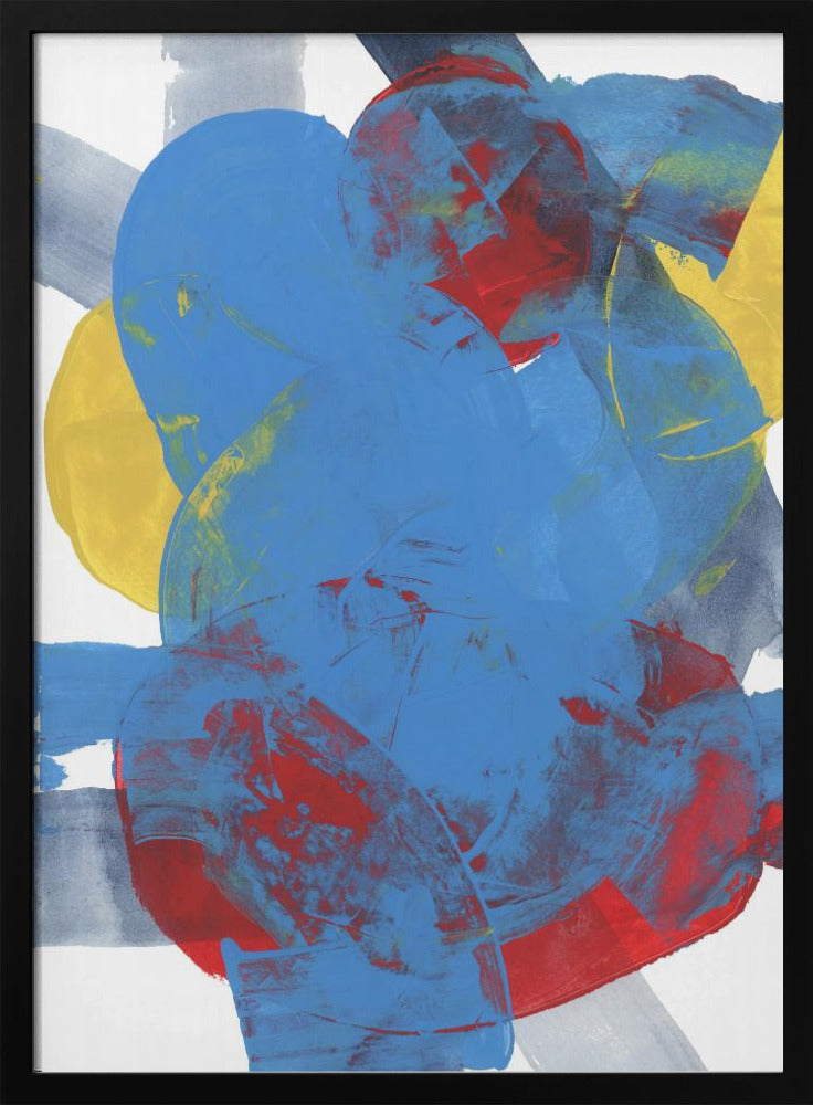 Abstrakte blau-rot-gelbe Formen 2 | Poster
