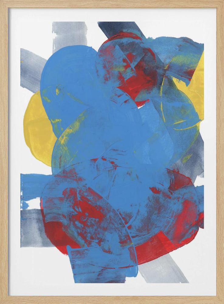 Abstrakte blau-rot-gelbe Formen 2 | Poster
