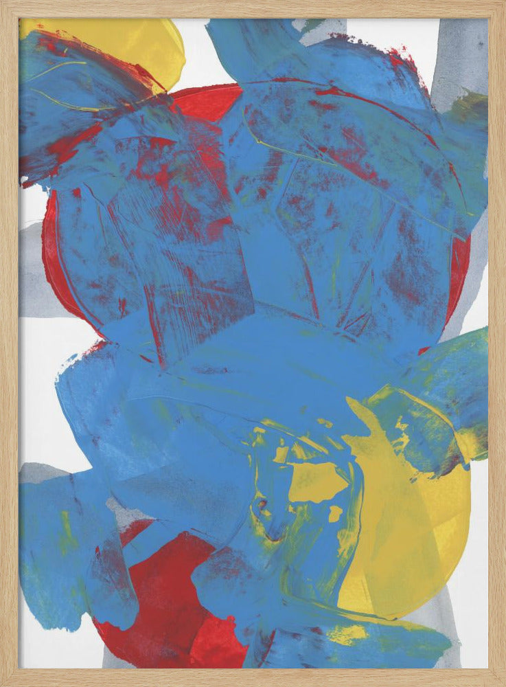 Abstrakte blau-rot-gelbe Formen 1 | Poster
