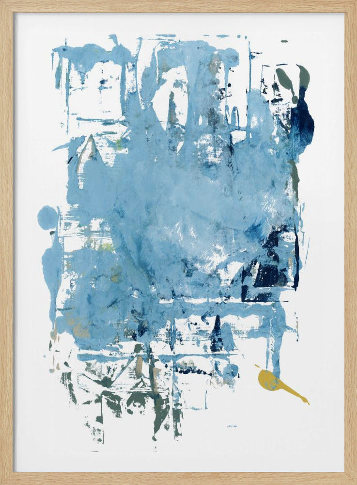 Abstrakte blaue Kratzer 1 | Poster