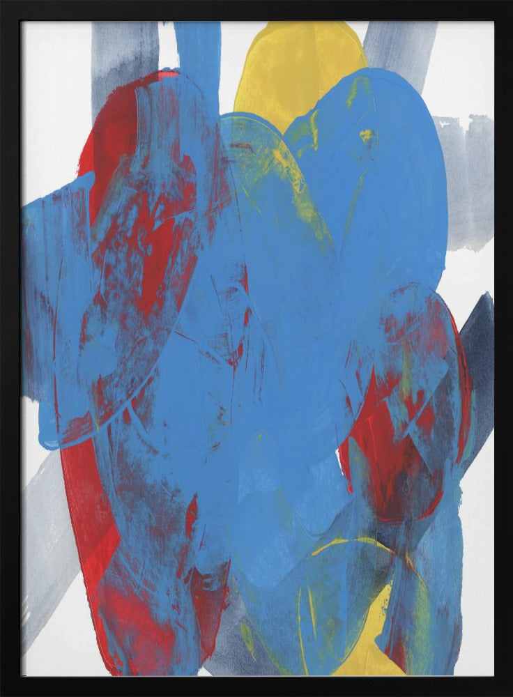 Abstrakte blau-rot-gelbe Formen 3 | Poster