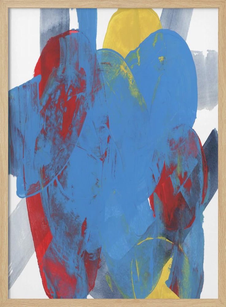 Abstrakte blau-rot-gelbe Formen 3 | Poster