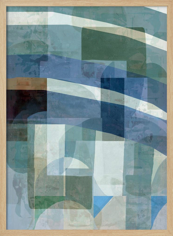 Abstrakte blaue und neutrale Formen 1 | Poster