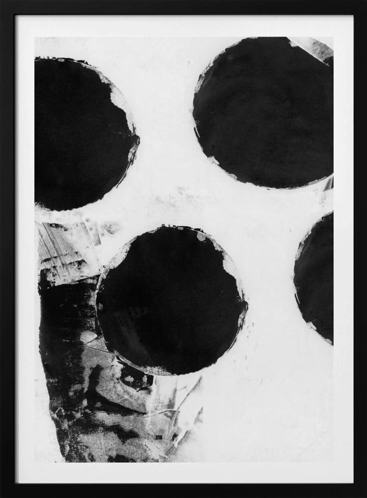 Abstrakte Punkte in Schwarz und Weiß 4 | Poster