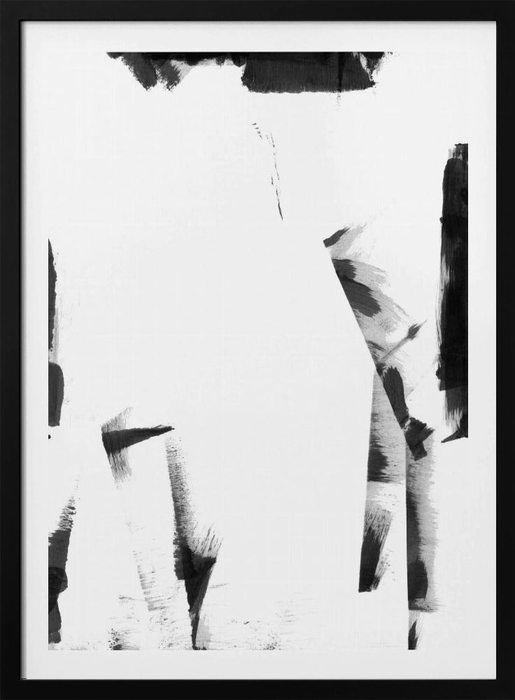 Minimalistisches Schwarz-Weiß-Abstrakt 3 | Poster