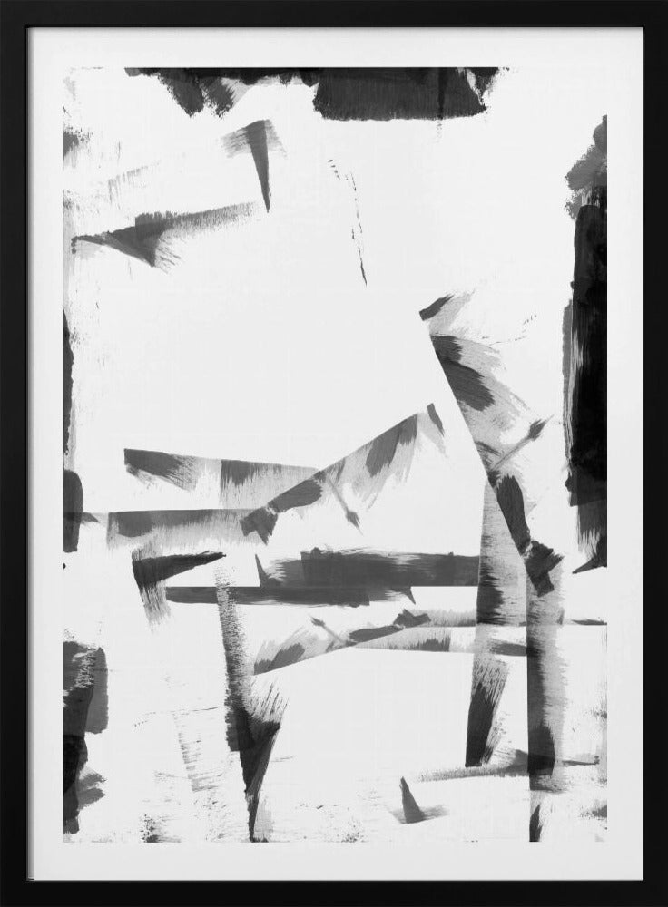 Minimalistisches Schwarz-Weiß-Abstrakt 4 | Poster