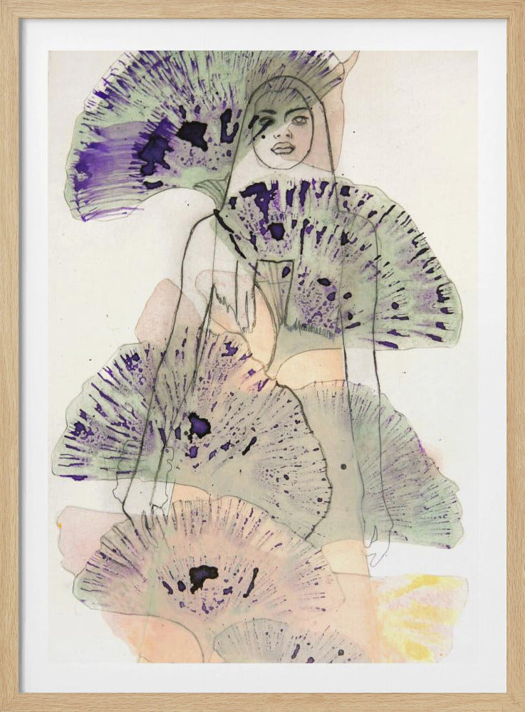 Ginko-Blätter-Radierung | Poster