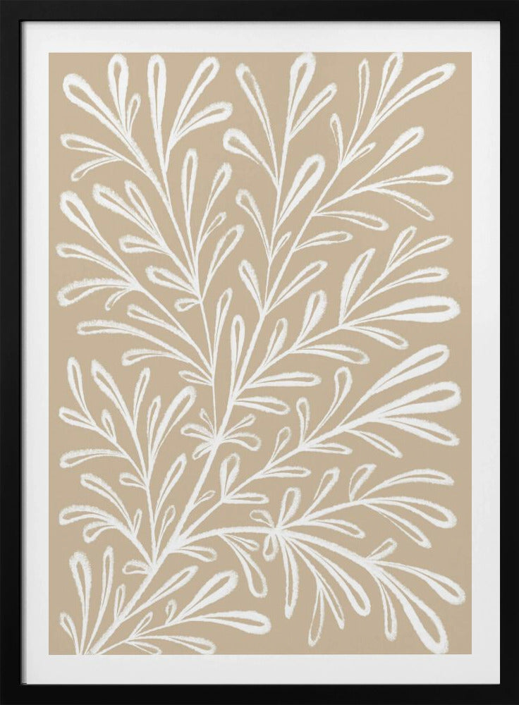 Beige-weiße Pflanze | Poster