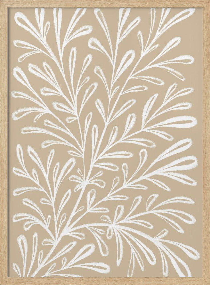 Beige-weiße Pflanze | Poster