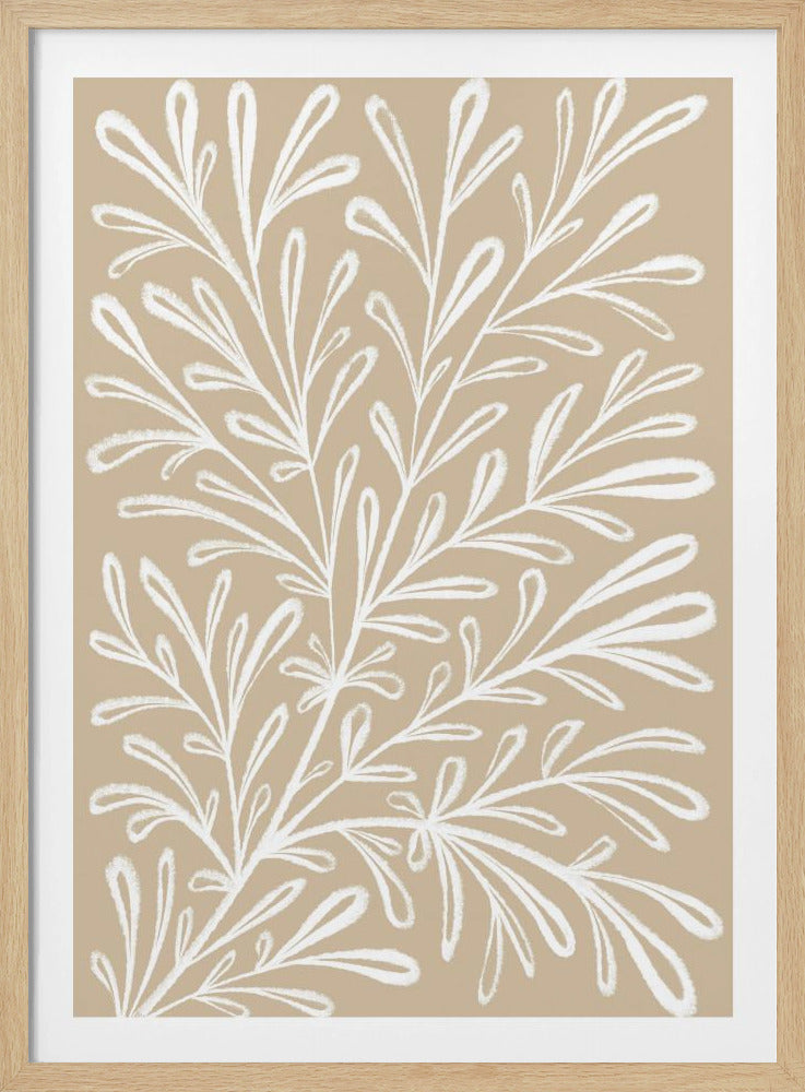 Beige-weiße Pflanze | Poster