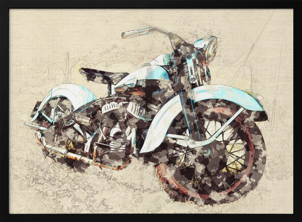 Old Motor Cycle | Poster