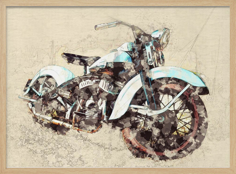 Old Motor Cycle | Poster