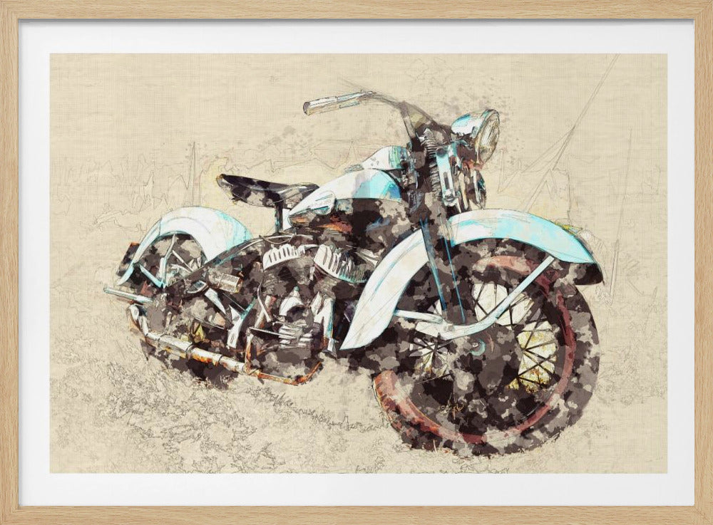 Old Motor Cycle | Poster